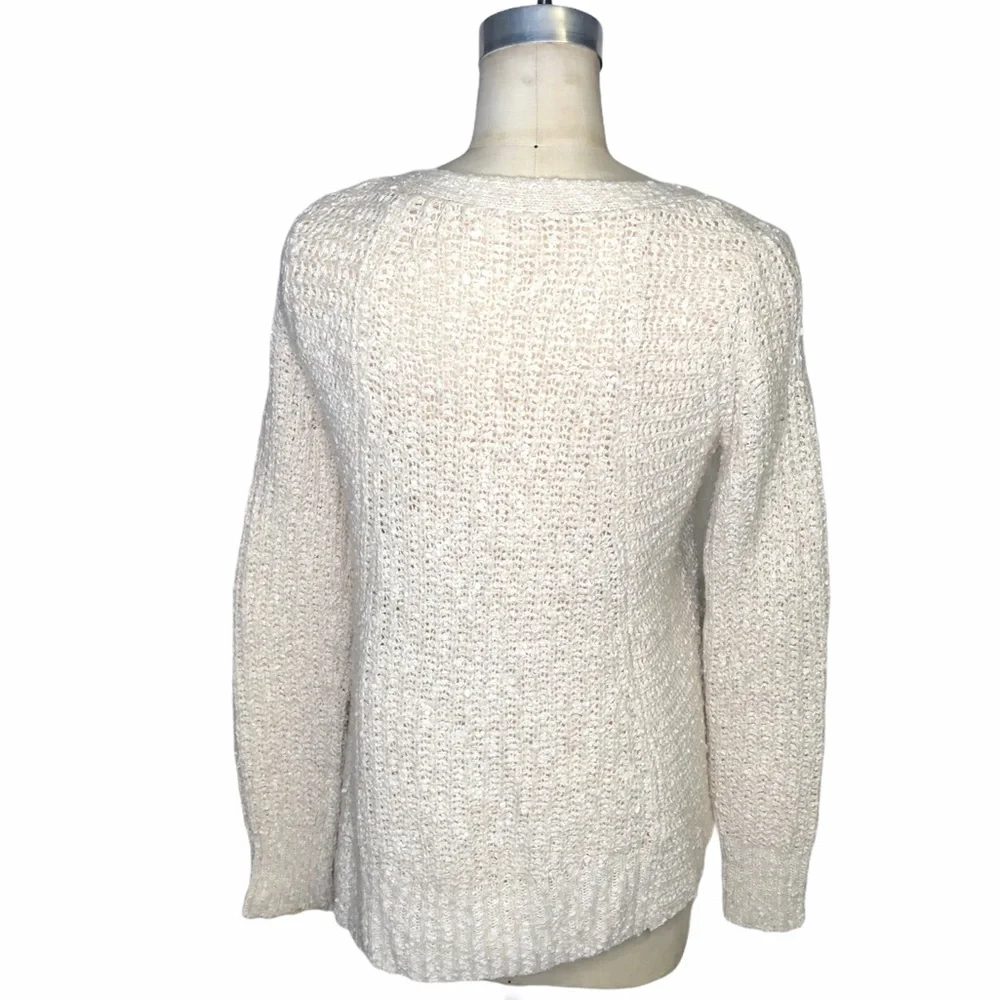 Moth Anthropologie cream zipper front sweater - Picture 3 of 6